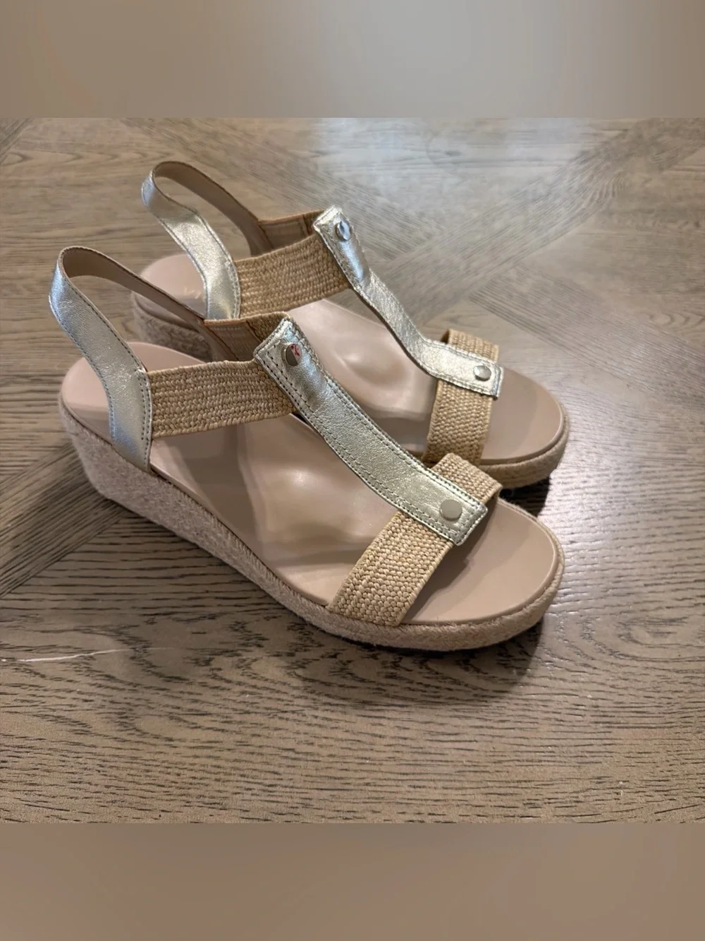 Vionic Calera Womens Sandals Gold Metallic Leather 11